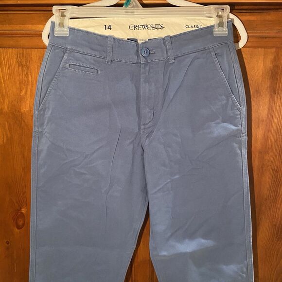 J. Crew Crewcuts Kids' Classic Fit Stretch Chino Pant Ocean Blue Size 14 - Picture 2 of 13